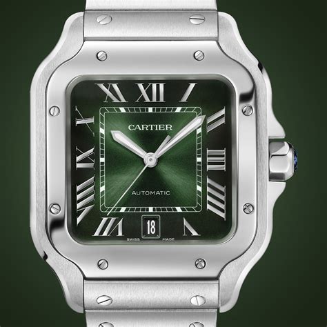 cartier santos in green